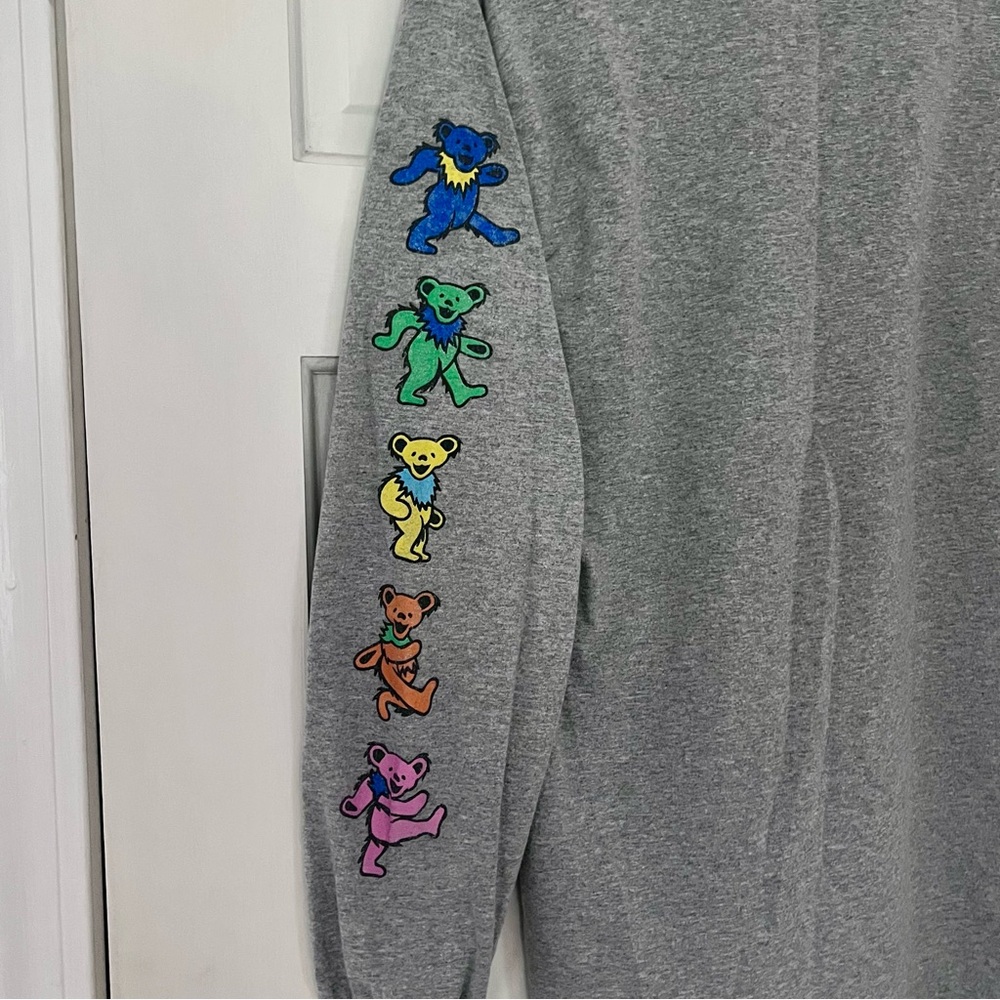 Grateful Dead Crew Neck Long Sleeve Shirt Heather Grey Men’s Medium - Picture 2 of 4